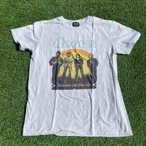 The Doors Waiting For The Sun white graphic retro tee large
